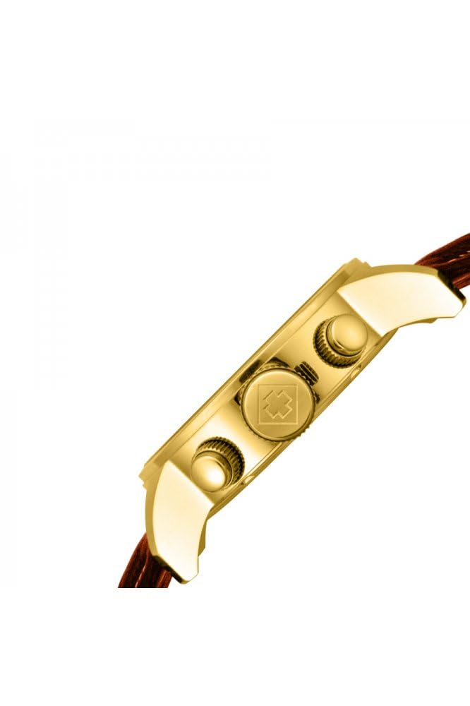 Invicta ساعة كواتز للرجال من إنفيكتا I-Force لليد اليسرى مع حزام جلد، بني (الموديل: 3329) - Image 4