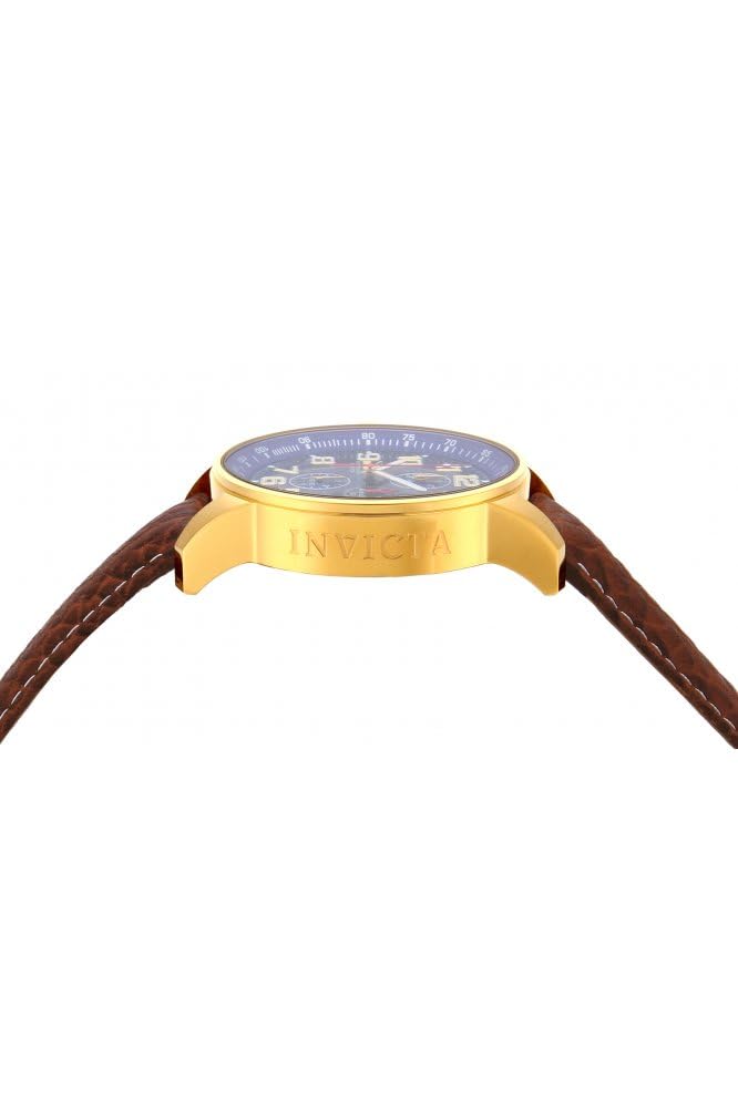 Invicta ساعة كواتز للرجال من إنفيكتا I-Force لليد اليسرى مع حزام جلد، بني (الموديل: 3329) - Image 3