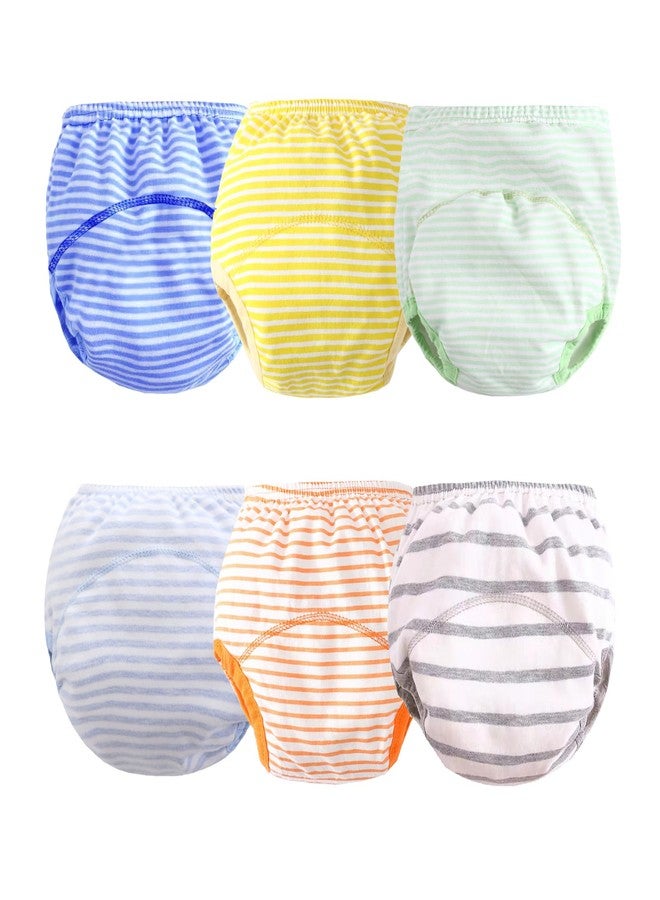 Orinery Cotton Reusable Baby Training Pants Unisex Potty Toddler Underpants Kids Waterproof Breathable Underwear 6-Pack (YH378-C, 2-3T) - Image 1