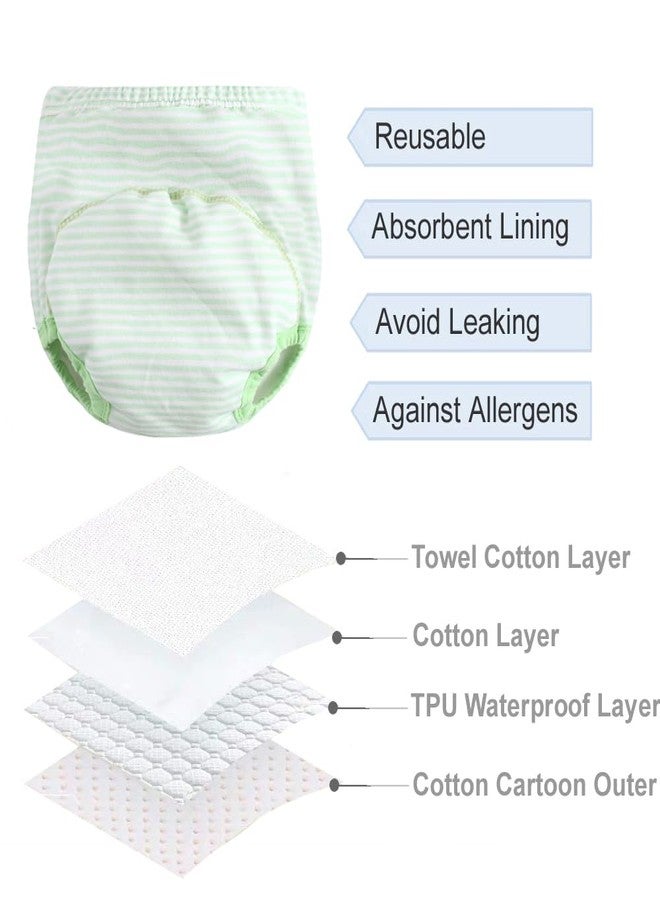 Orinery Cotton Reusable Baby Training Pants Unisex Potty Toddler Underpants Kids Waterproof Breathable Underwear 6-Pack (YH378-C, 2-3T) - Image 4