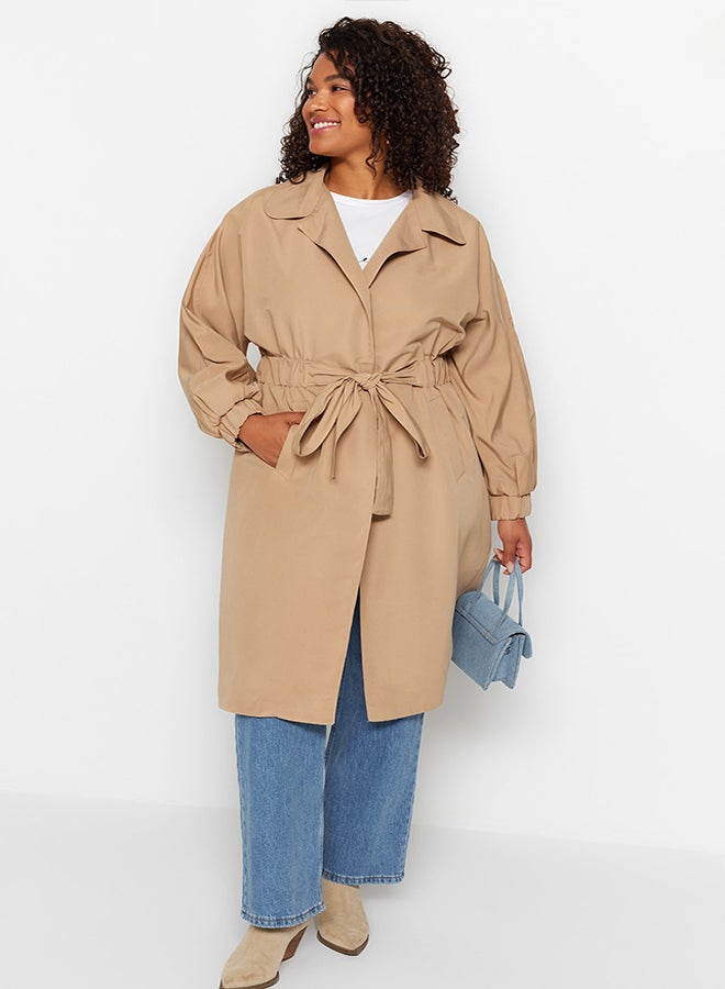 trendyol Plus Size Trench Coat Trendyol Curve - Image 1