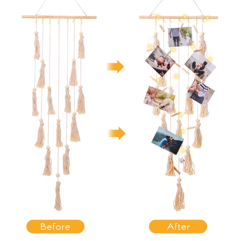 Hanging Photo Display Wall Decor Picture Hanging Clips Collage Picture Frame For Birthday - Image 2