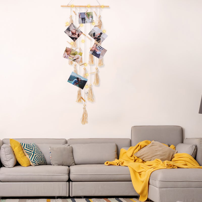 Hanging Photo Display Wall Decor Picture Hanging Clips Collage Picture Frame For Birthday - Image 3
