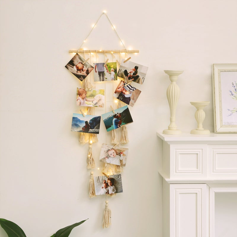 Hanging Photo Display Wall Decor Picture Hanging Clips Collage Picture Frame For Birthday - Image 5