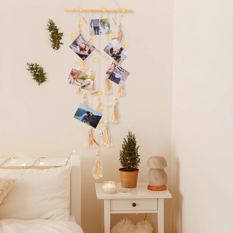 Hanging Photo Display Wall Decor Picture Hanging Clips Collage Picture Frame For Birthday - Image 4