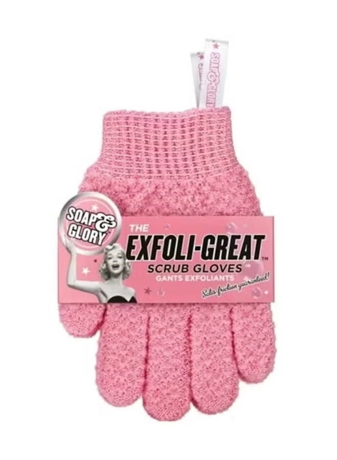 Soap & Glory Exfoliating Scrub Gloves Pink