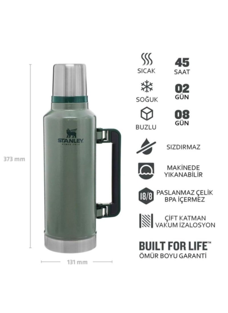 Stanley Stanley Classic Legendary Bottle 1.9L / 2.0QT Hammertone Green – BPA FREE Stainless Steel Thermos | Hot for 45 Hours | Leakproof Lid Doubles as Cup | Dishwasher Safe  - Image 3