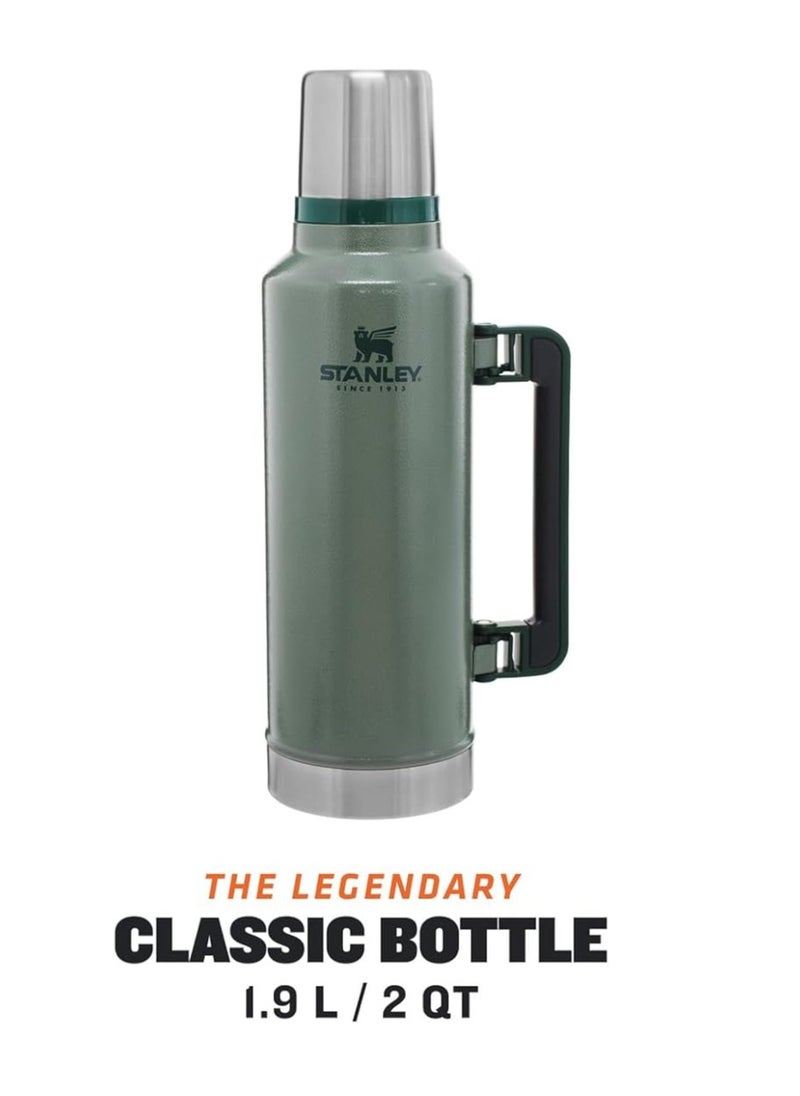Stanley Stanley Classic Legendary Bottle 1.9L / 2.0QT Hammertone Green – BPA FREE Stainless Steel Thermos | Hot for 45 Hours | Leakproof Lid Doubles as Cup | Dishwasher Safe  - Image 4