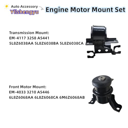 Yllshengyu 4PC Engine Motor Mount Kit for 2005-2012 Escape/Mazda Tribute/Mercury Mariner - Replaces A5446, A5481, A5412, A5441 - Image 5