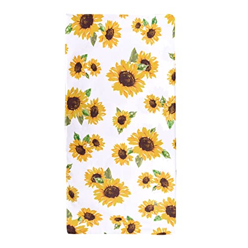 LIVILAN Microfiber Sunflower Floral Beach Towel for Women Girls Adults 24X48 Small Lightweight Pool Swim Bath Shower Towel Thin Quick Dry Sand Proof Beach Towel Clearance Sunflower Gifts