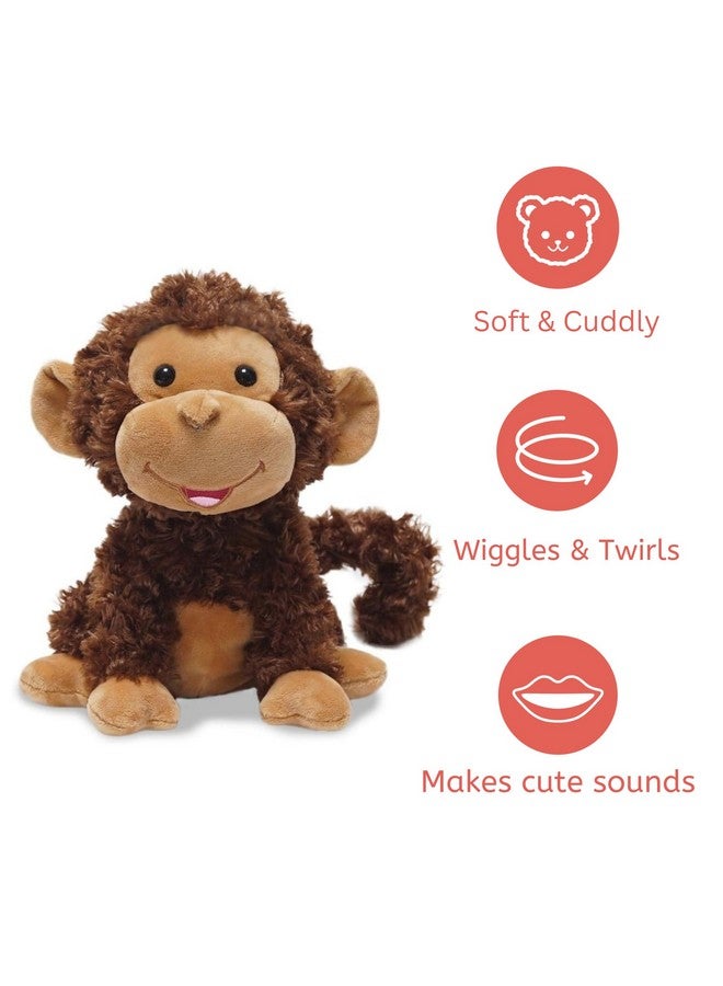 كادل بارن - Crackin' Up Coco | لعبة محشوة ناعمة للغاية على شكل قرد متحرك دوار | تدور وتصدر أصوات قرد، 10 بوصات - Image 2