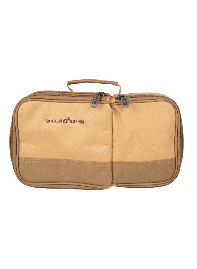 السنيدي شنطة بيالات وفناجيل 12 فناجيل + 12 بيالات- تنظيم مثالي للمتعلقات، حماية الفناجين من الكسر، سهلة الحمل والتنقل - Image 1