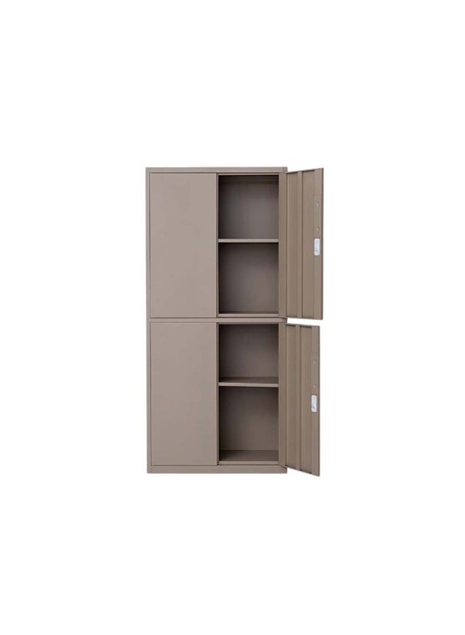 السعادة هوم  دولاب مكتبى حديد - 40×85×180 سم - بيج - Image 2