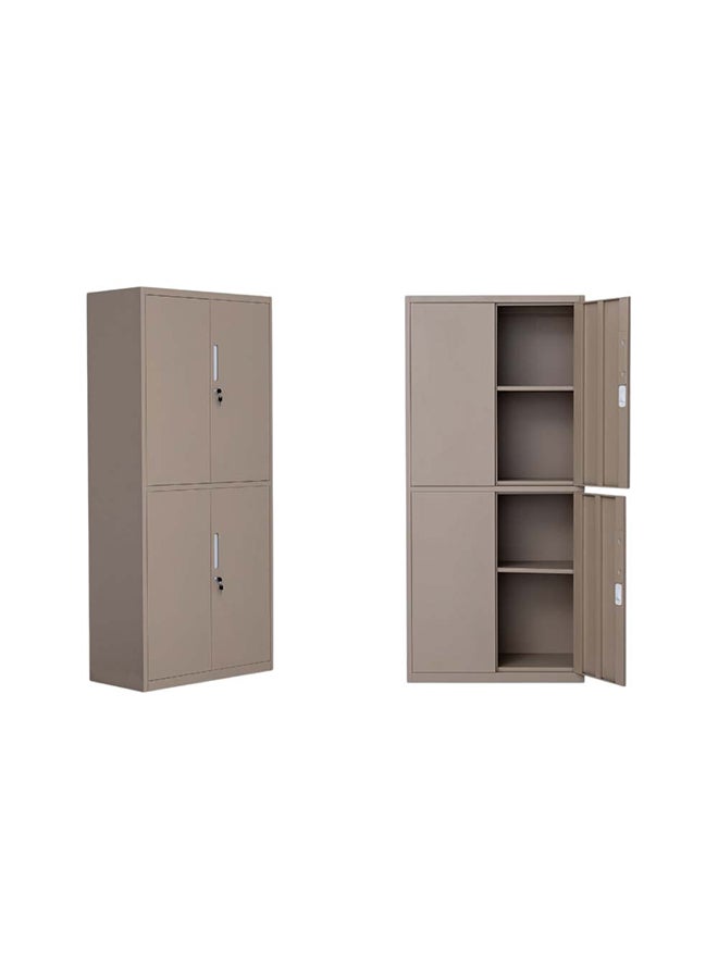 السعادة هوم  دولاب مكتبى حديد - 40×85×180 سم - بيج - Image 3