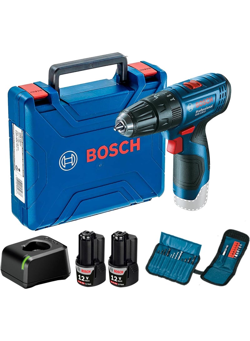 بوش شنيور  بوش 2 بطارية 10 مم 12 فولت 1.5 امبير ليثيوم ايون سرعات اتجاهين موديل GSB 120-LI - Image 1