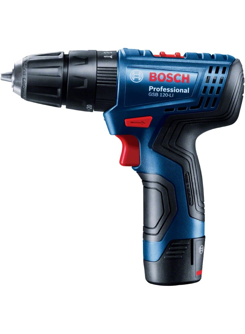 بوش شنيور  بوش 2 بطارية 10 مم 12 فولت 1.5 امبير ليثيوم ايون سرعات اتجاهين موديل GSB 120-LI - Image 4