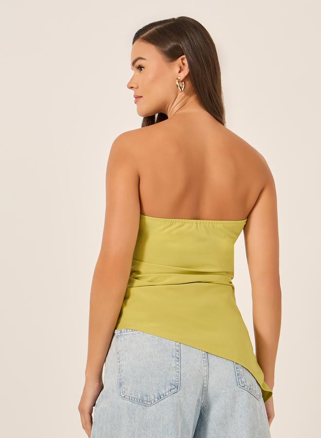 Styli Styli Bandeau Neck Asymmetric Hem Top  - Image 4