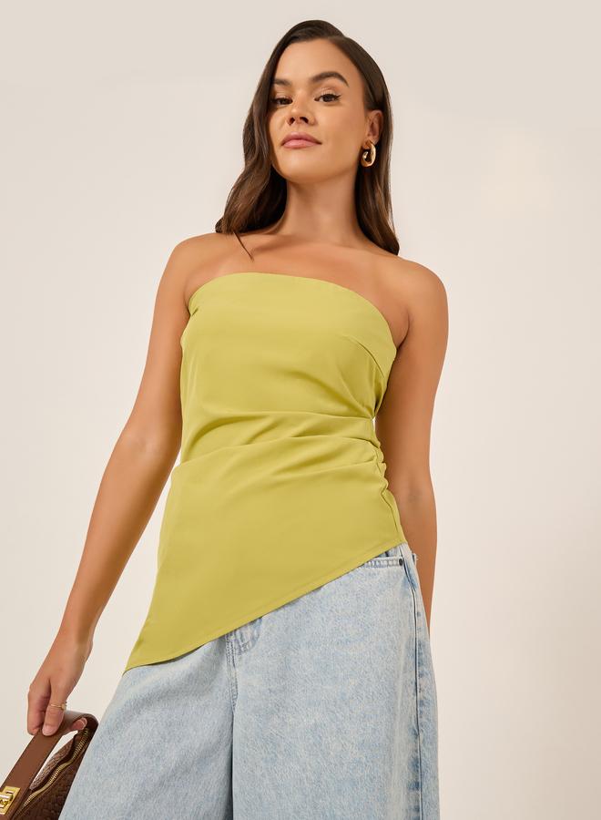 Styli Styli Bandeau Neck Asymmetric Hem Top  - Image 1