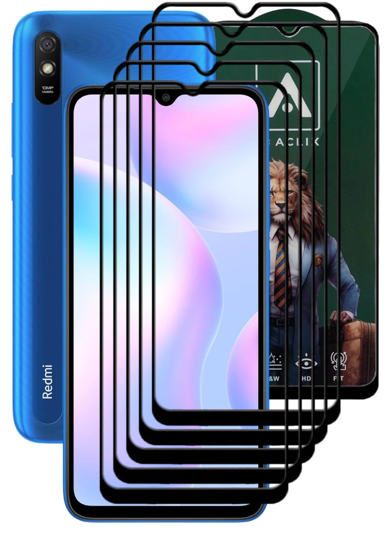 أكاليكس 5 قطع، حماية شاشة،  لهاتف شاومي ريدمي 9A  ، جودة ممتازة. - Image 1