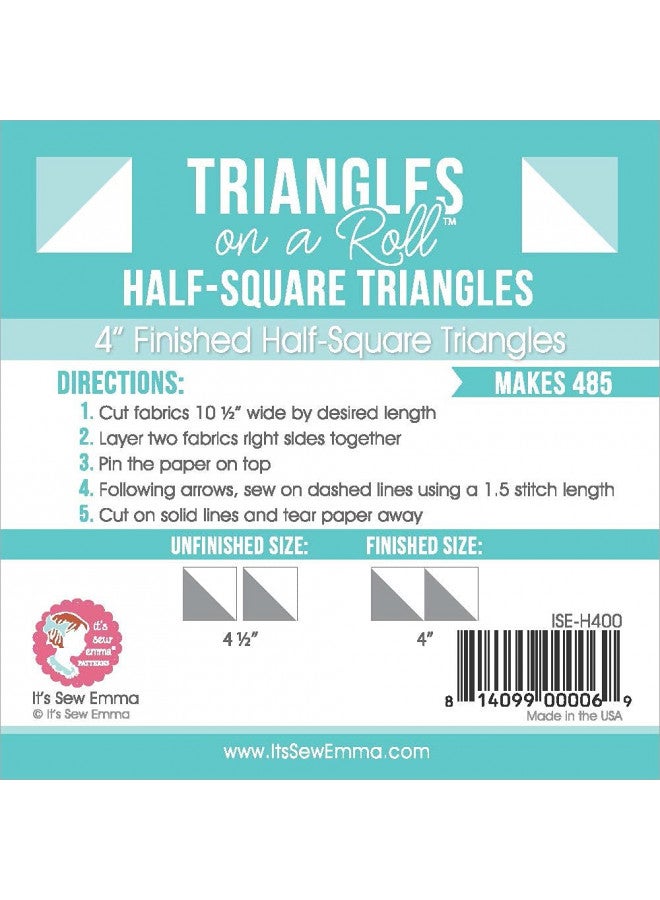 Triangles On A Roll 4in Half Square 50ft Template, 4" - Image 3