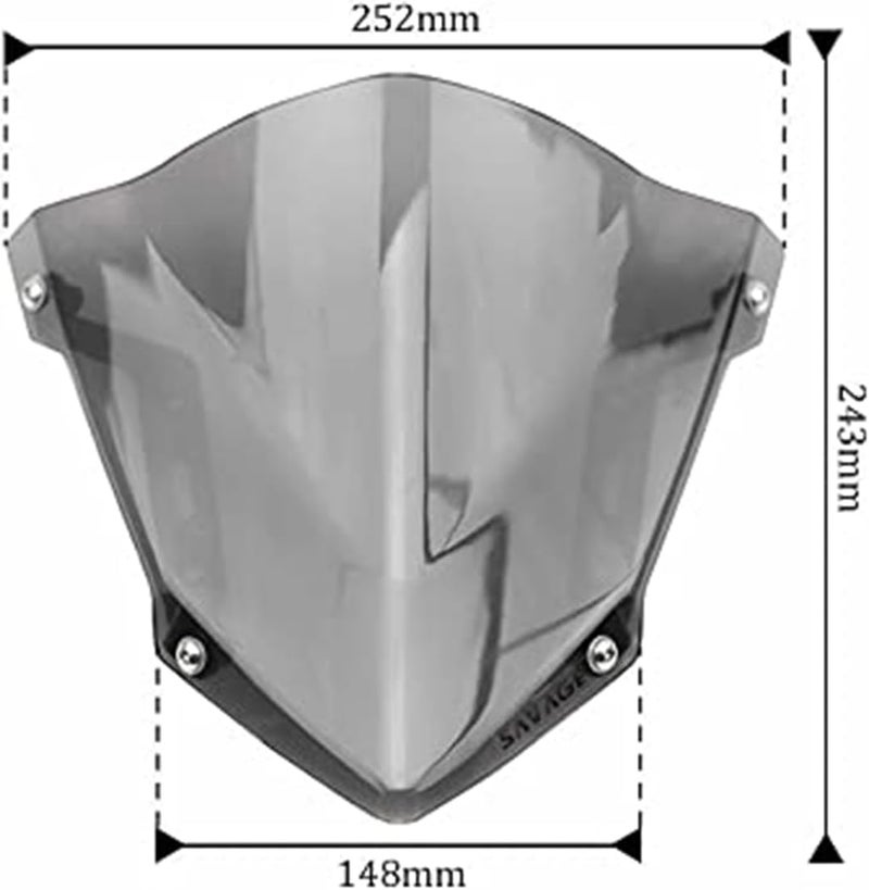 Wivplex Motorcycle Wind Deflector for MT-07 and FZ-07 - Image 4