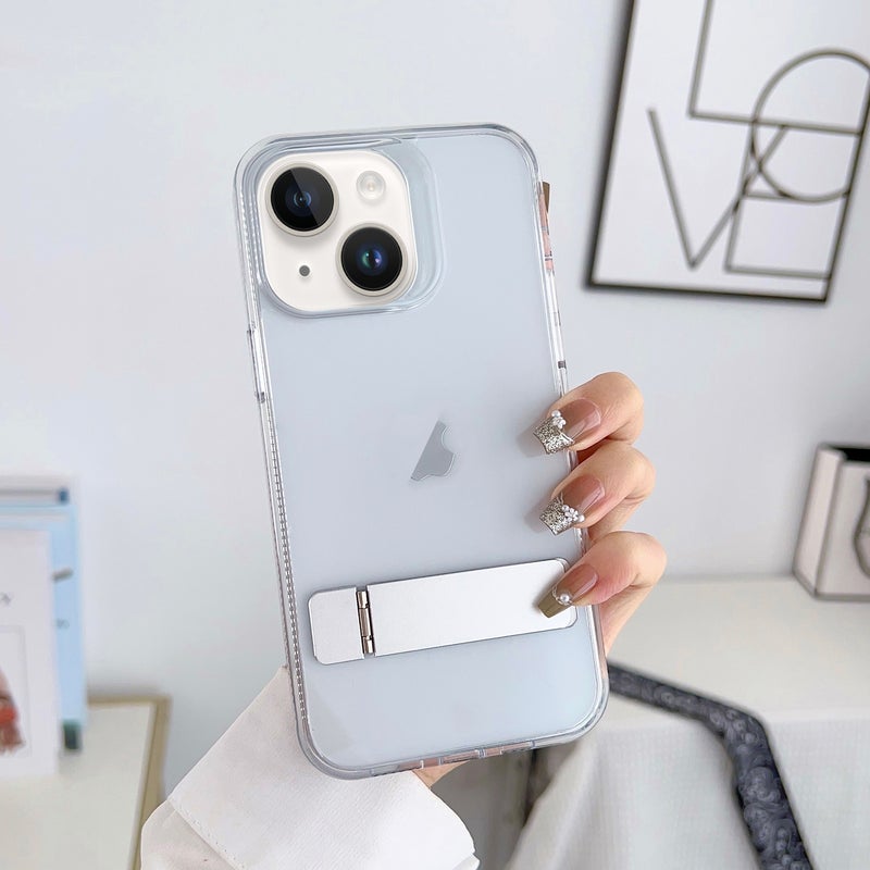 HuHa Case Cover For iPhone 14 Plus High Transparent Holder Phone Case(White) - Image 2