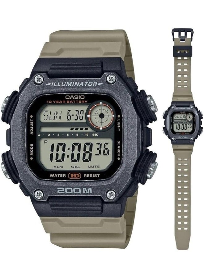 Casio Digital Men's Quartz Resin Brown Dial Watch DW-291HX-5AVDF - Image 1