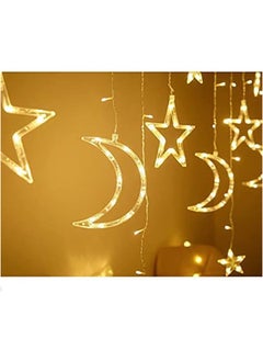 بيوينتي LED Moon String Light Bedroom Decoration Curtain LED String Light  Lights Decoration Ramadan Decorative with 8 modes waterproof for indoor and outdoor decoration Warm White  - Image 2