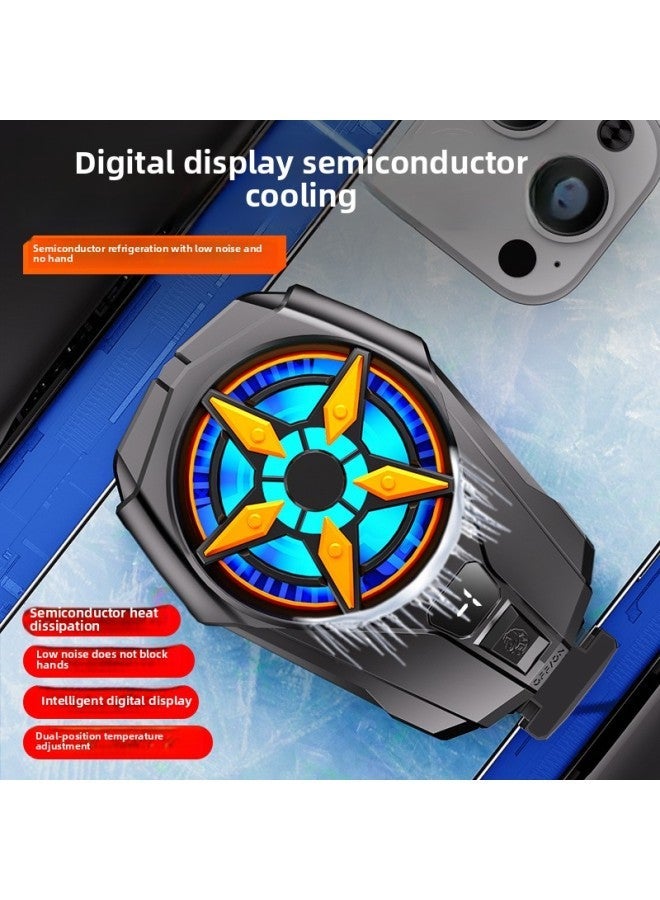 2023 Digital Display Second-gear Semiconductor Mobile Phone Radiator SL09 Back Clip Fixed Plug-in Refrigeration Universal-Color:SL09 Second Gear Infinite  - Image 3