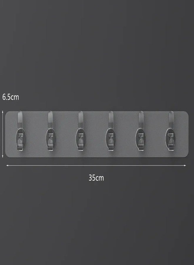 BKQPTL 3 PCS Wall Hanger Hooks for Cloth Hanger for Wall Strong Self Adhesive Magic Sticker for Kitchen Hangers and Hooks, Home, Bathroom, Bedroom, Door Sticker Hooks for Walls (6 Hook Strip) - Image 2