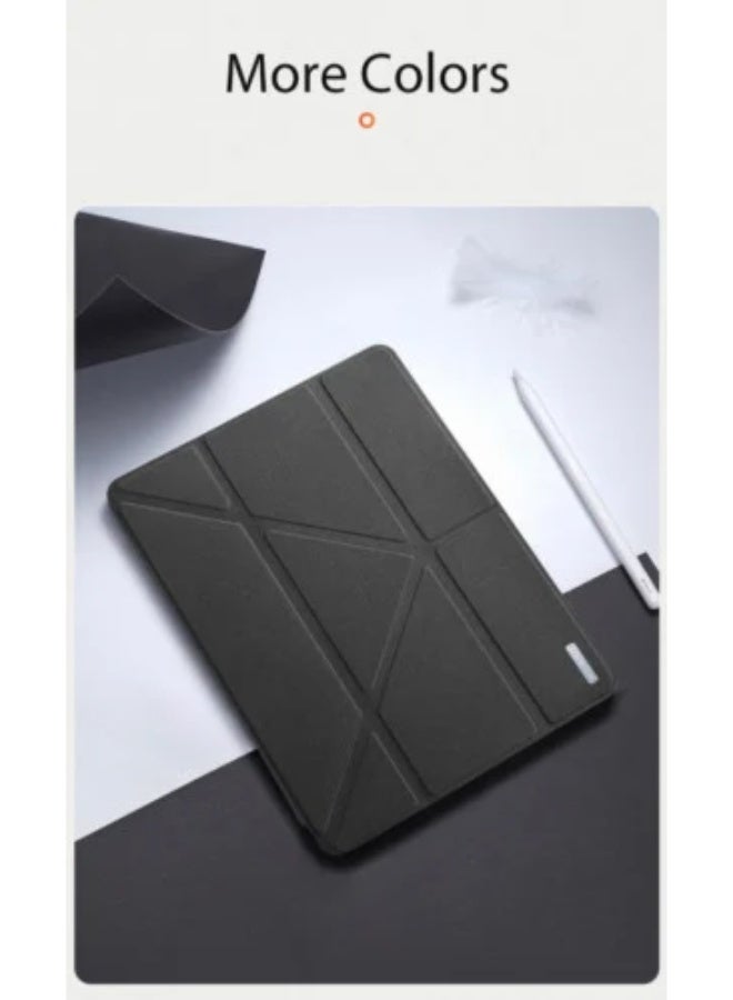 iPad 10th generation 10.9-inch 2022 case / iPad 10th generation (A16) 10.9-inch 2025 case with smart pencil holder, slim smart cover with stand and auto wake/sleep function, transparent / black, iPad case, protective cover, iPad 10th generation case, iPad cover, premium iPad cover, iPad case, transparent and black iPad case - Image 3