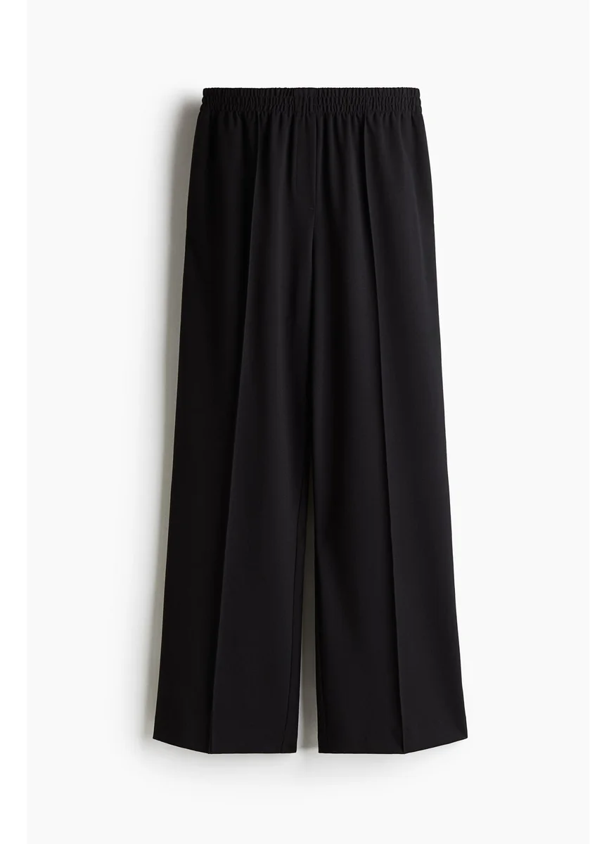 H&M Wide Crease-Detail Trousers