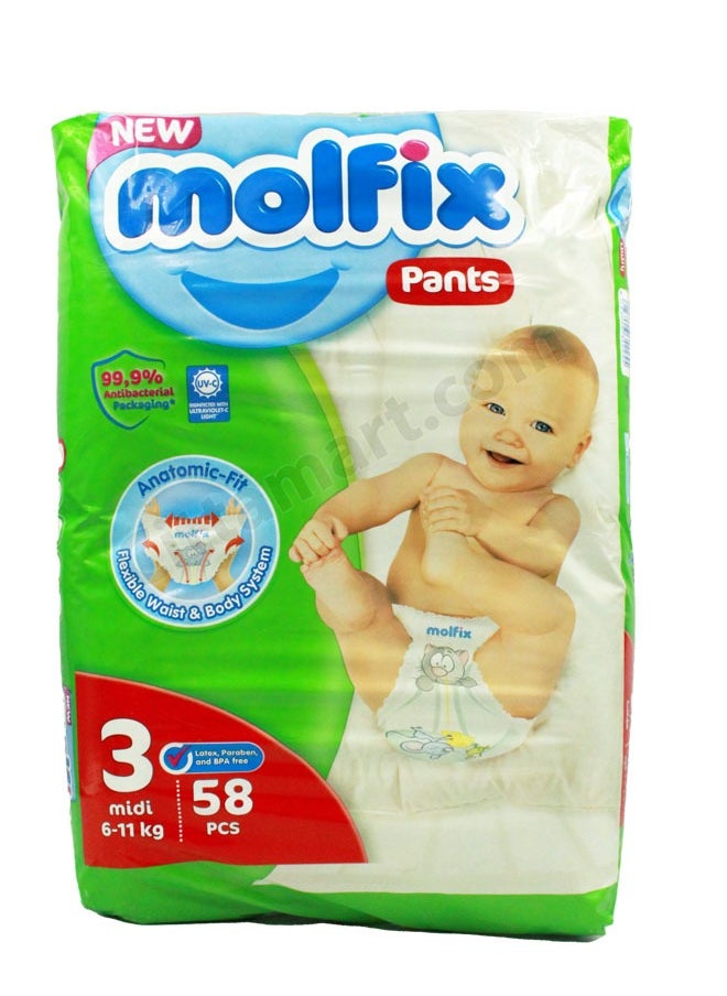 Molfix Molfix Pants Midi Size 3 – 58 Pcs  - Image 2