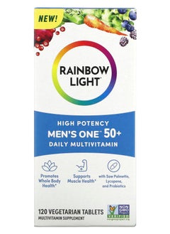 Men's One 50+ Daily Multivitamin High Potency 120 Vegetarian Tablets