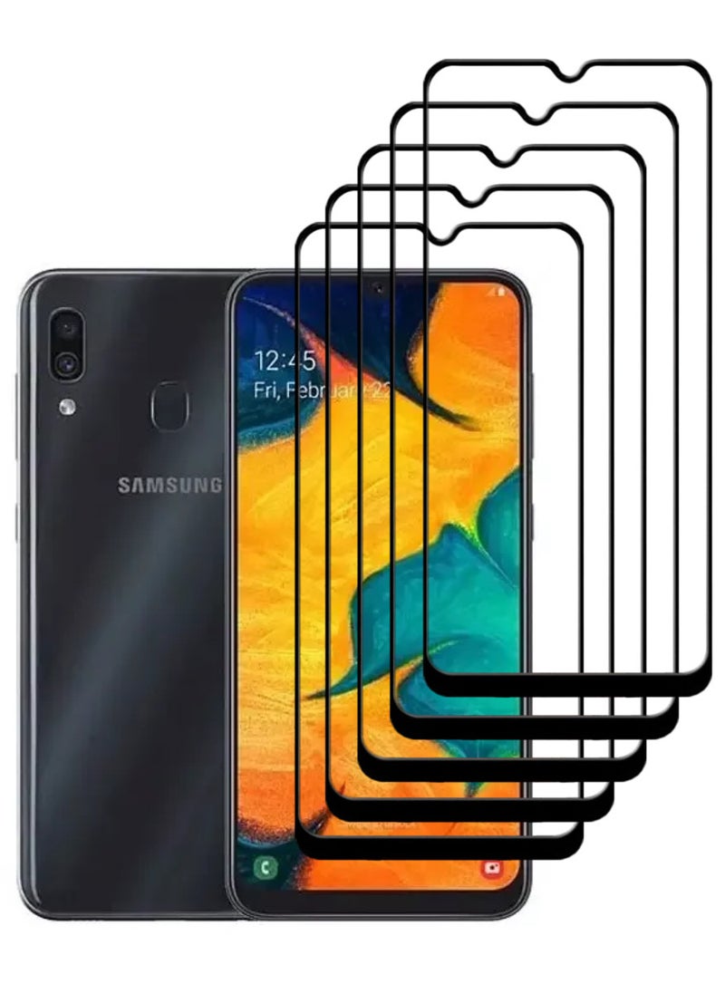 ACLIX 5 Pieces Antistatic ESD Dustproof Premium Quality High Definition Tempered Glass Screen Protector Designed For Samsung Galaxy A30 - Image 1