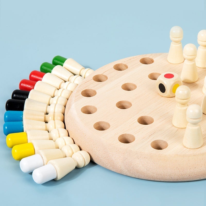 Wooden Memory Chess Game – Educational Toy for Children 0-3  Years - Image 4