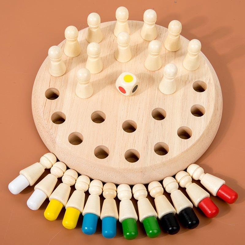 Wooden Memory Chess Game – Educational Toy for Children 0-3  Years - Image 3