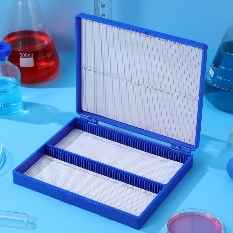 100 Capacity Plastic Microscope Slide Storage Box Organizer Case for Laboratory Scientific Educational Use - Image 5