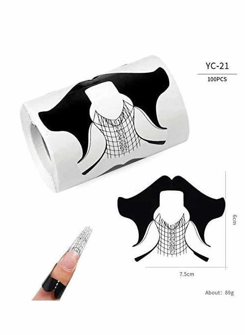 400 Pcs Nail Forms for Acrylic Extensions - DIY Manicure Tools for Home Salon, Perfect for Nail Art & Shaping - Image 4