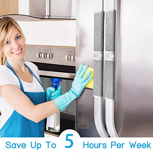 Miss.Silk Refrigerator Door Handle Covers, 5PCS, Sleek and Form-Fitting, Keep Your Fridge, Stove, Oven, Microwave, Dishwasher Clean from Smudges, Drips, Food Stains, Oil, Save Your Time! (Grey) - Image 3
