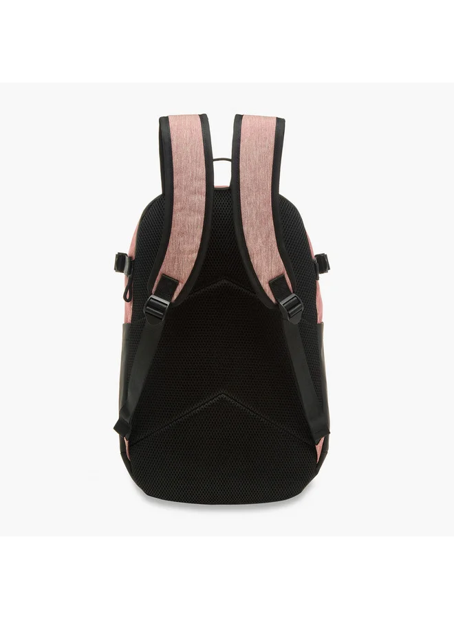 كابا Girls Logo Applique School Backpack with Zip Closure - 15x31x47 cm