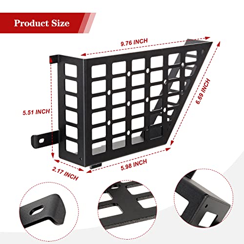 Z8 Stainless Steel Metal Front Door Storage Pockets, Door Side Insert Organizer Box for 2007-2018 Jeep Wrangler JK JKU, Black, Latest Upgraded - Image 4