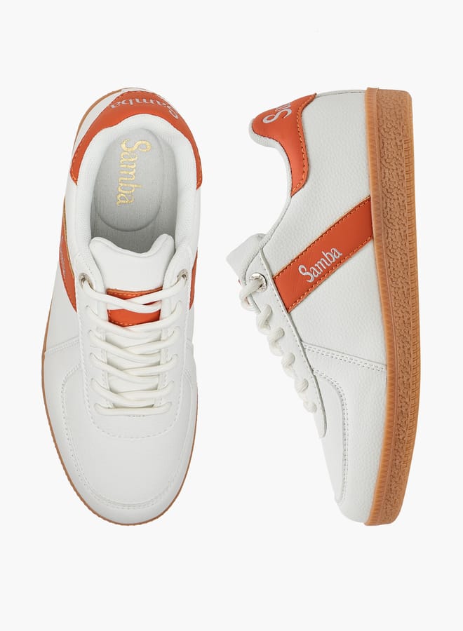 SAMBA Womens' Panelled Lace-Up Sneakers - Image 2