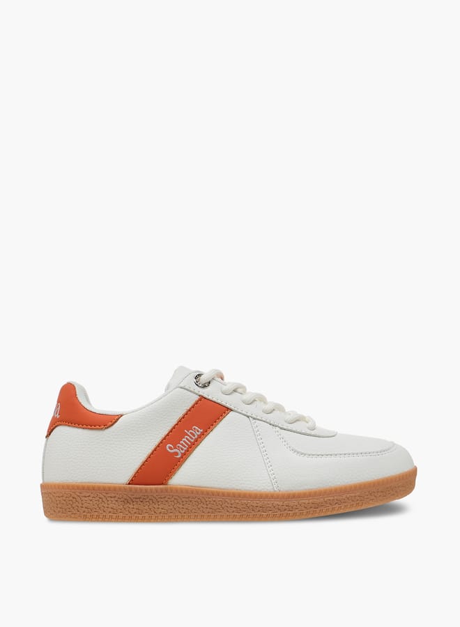 SAMBA Womens' Panelled Lace-Up Sneakers - Image 3