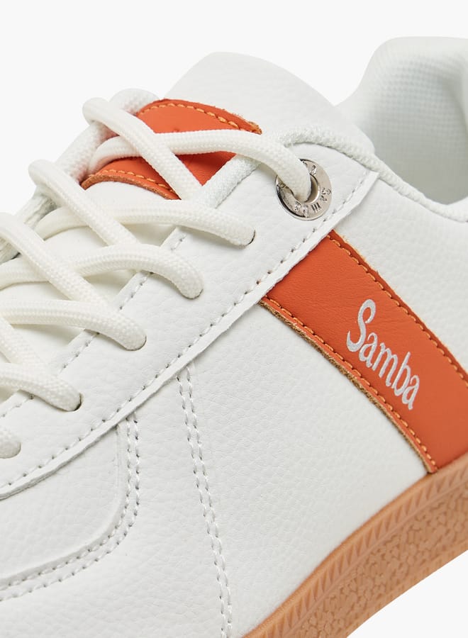 SAMBA Womens' Panelled Lace-Up Sneakers - Image 4
