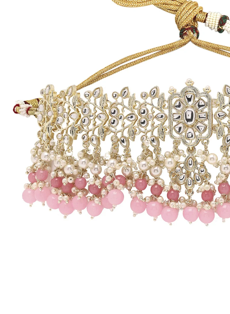 Priyaasi Stone Studded Beaded Lion Jewellery Set