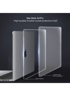 Generic Apple Notebook Protective Case Crystal Frosted Macbook Pro Protective Case Transparent Macbook Air Computer Case-Color:Crystal Flat-Purple-Applicable Model:2021-2024pro16(A2485/2780/2991/3403/3186)  - Image 5