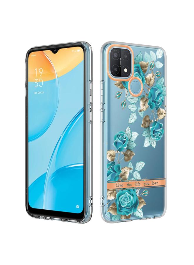 اس-توب جراب لهاتف OPPO A15 / A15S من سلسلة الزهور والنباتات IMD TPU - Image 1