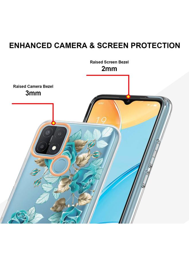 اس-توب جراب لهاتف OPPO A15 / A15S من سلسلة الزهور والنباتات IMD TPU - Image 4