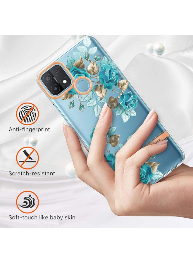 اس-توب جراب لهاتف OPPO A15 / A15S من سلسلة الزهور والنباتات IMD TPU - Image 2